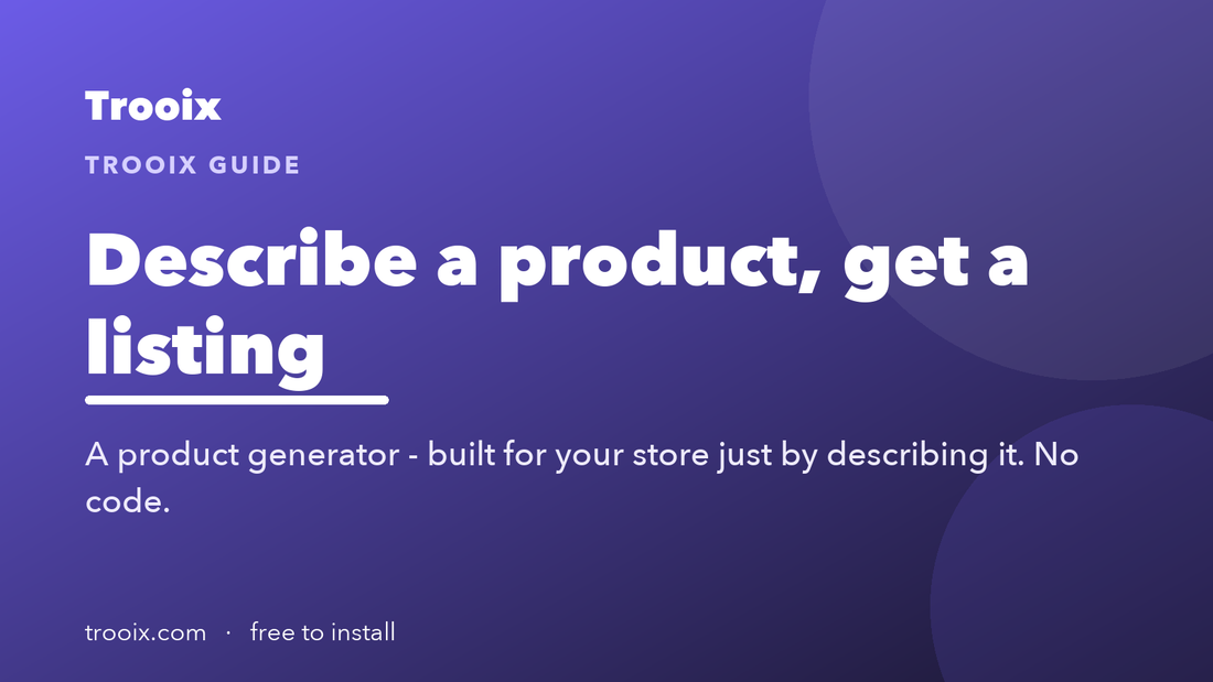 Product Generator: Describe a Product, Get a Published Listing
