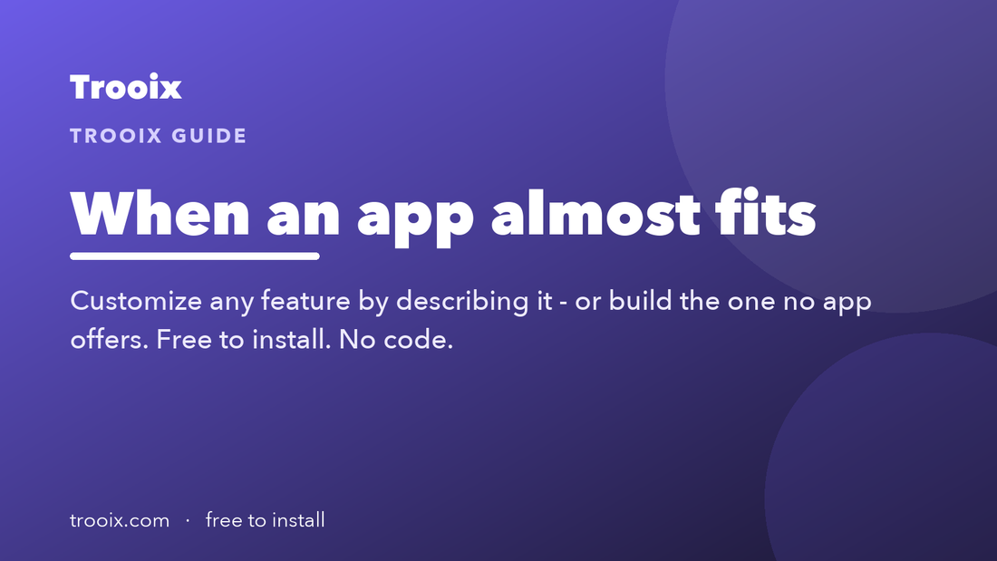 Coming from Vitals? What to Do When an App Almost Fits