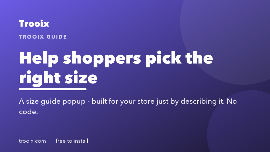 Size Guide Popup: Answer "Will It Fit?" Right on the Product Page