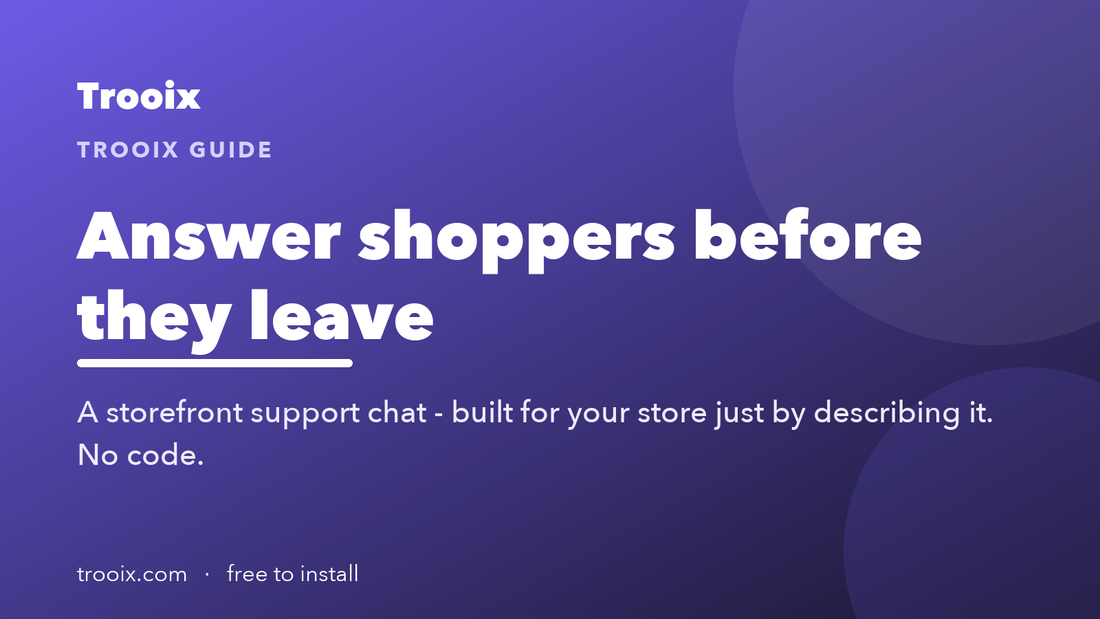 Storefront Support Chat: Answer Questions Before They Leave
