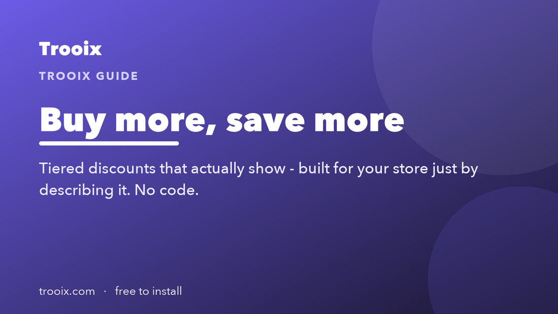 How to Add Buy More, Save More (Tiered Discounts) to Shopify Without a Developer