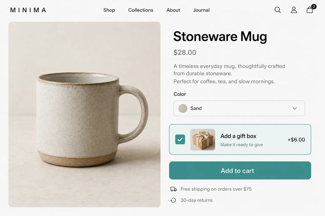 Checkbox Upsell: Add a Gift Box or Warranty in One Tick